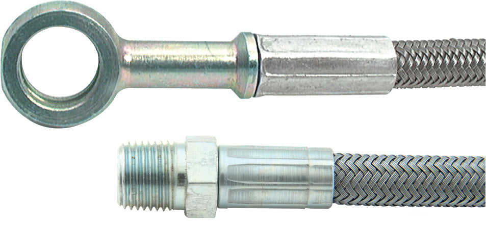 24in #4 Line 1/8in NPT to 10mm Banjo AN Hose Assembly Allstar Performance