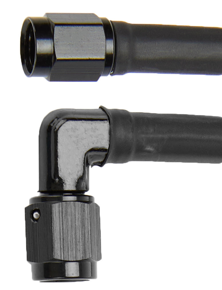 Coated Braided Line 12in #3 Hose -3 90 Deg/-3 Str AN Hose Assembly Allstar Performance