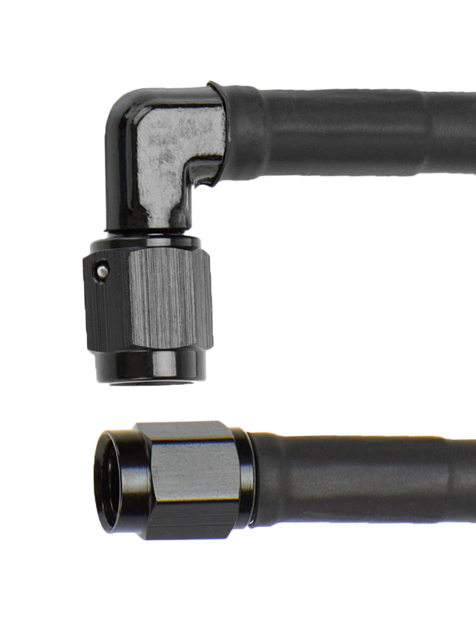Coated Braided Line 24in #3 Hose -3 90 Deg/-3 Str AN Hose Assembly Allstar Performance