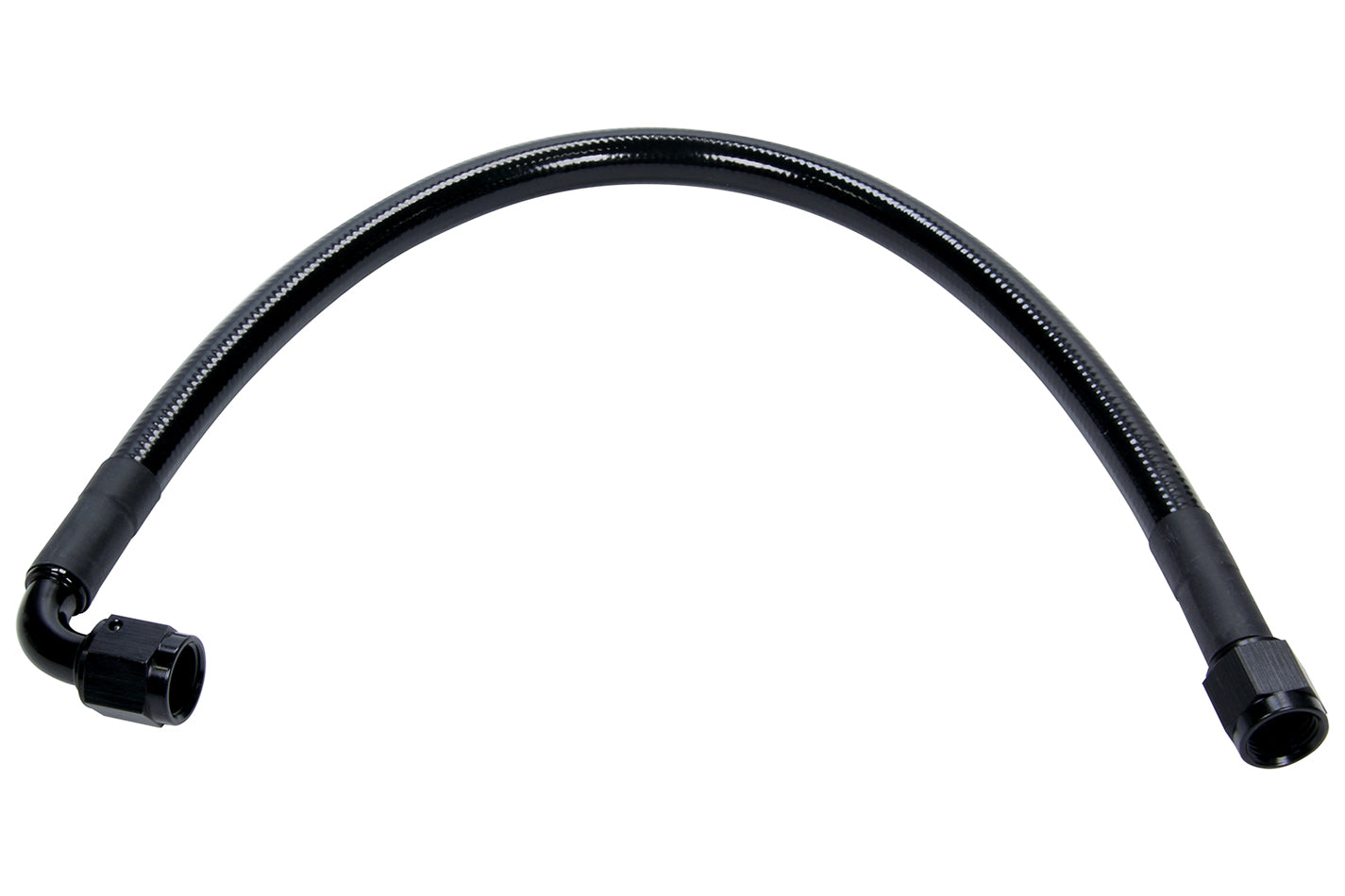 Coated Braided Line 18in #6 Hose -6 Str/-6 90 Deg AN Hose Assembly Allstar Performance