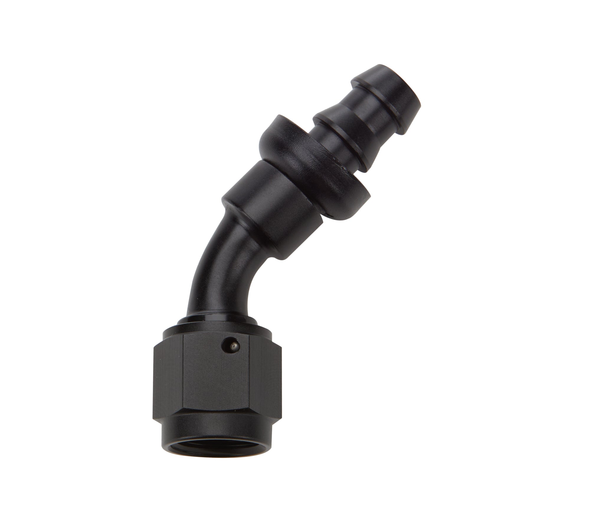 Pushlock Hose End Black 45 Deg Elbow -6 Hose Ends Allstar Performance