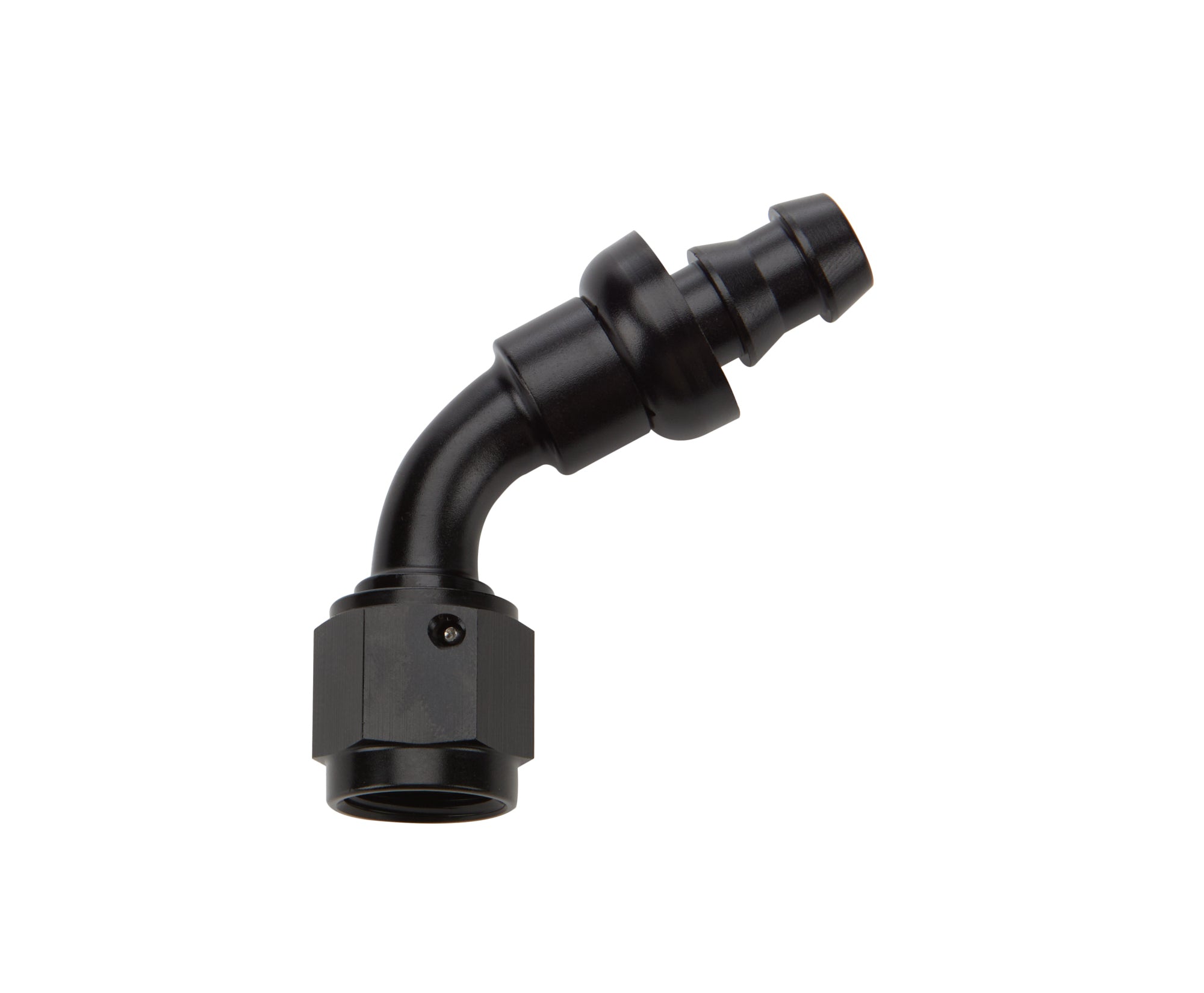 Pushlock Hose End Black 60 Deg Elbow -6 Hose Ends Allstar Performance