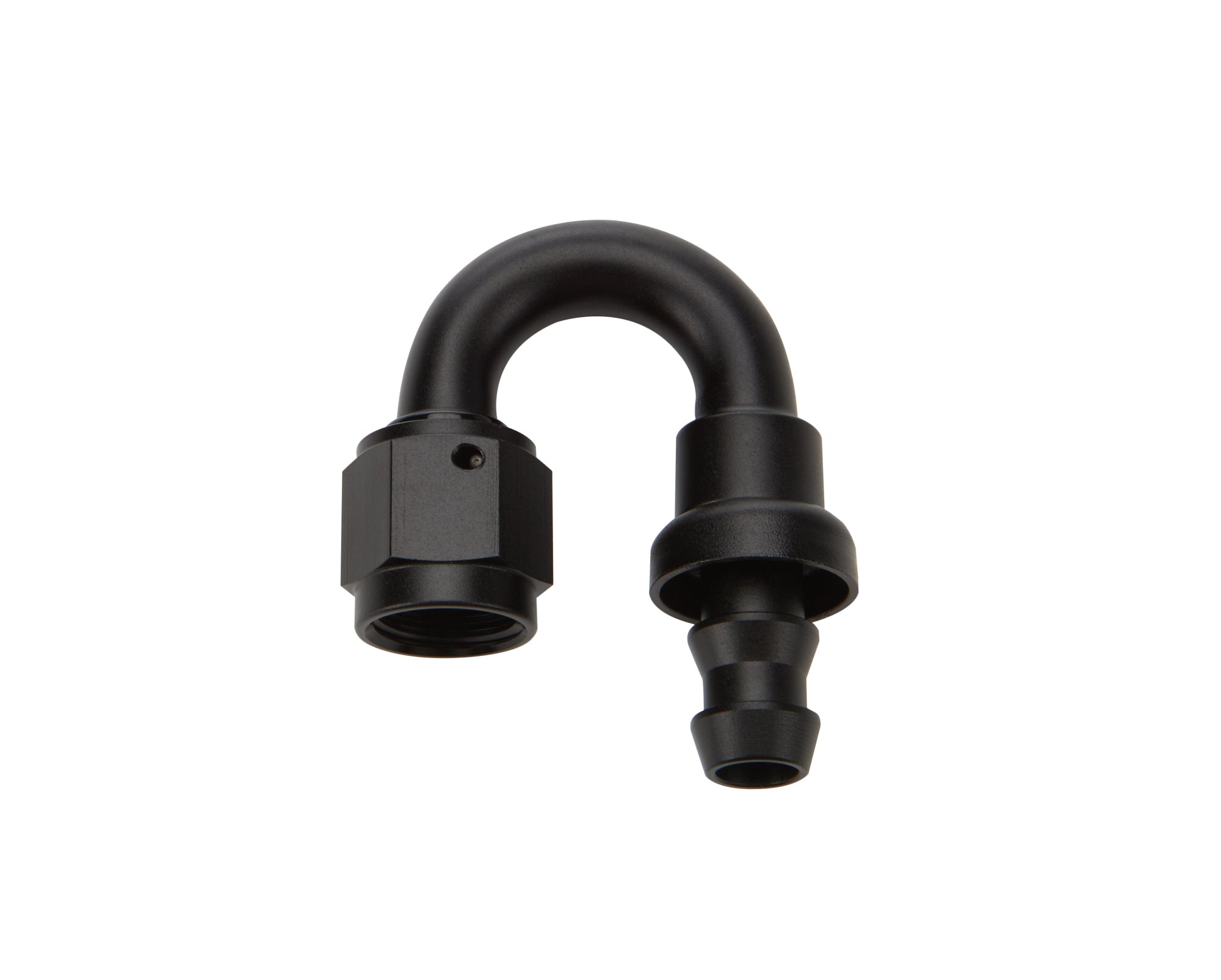 Pushlock Hose End Black 180 Deg Elbow -6 Hose Ends Allstar Performance