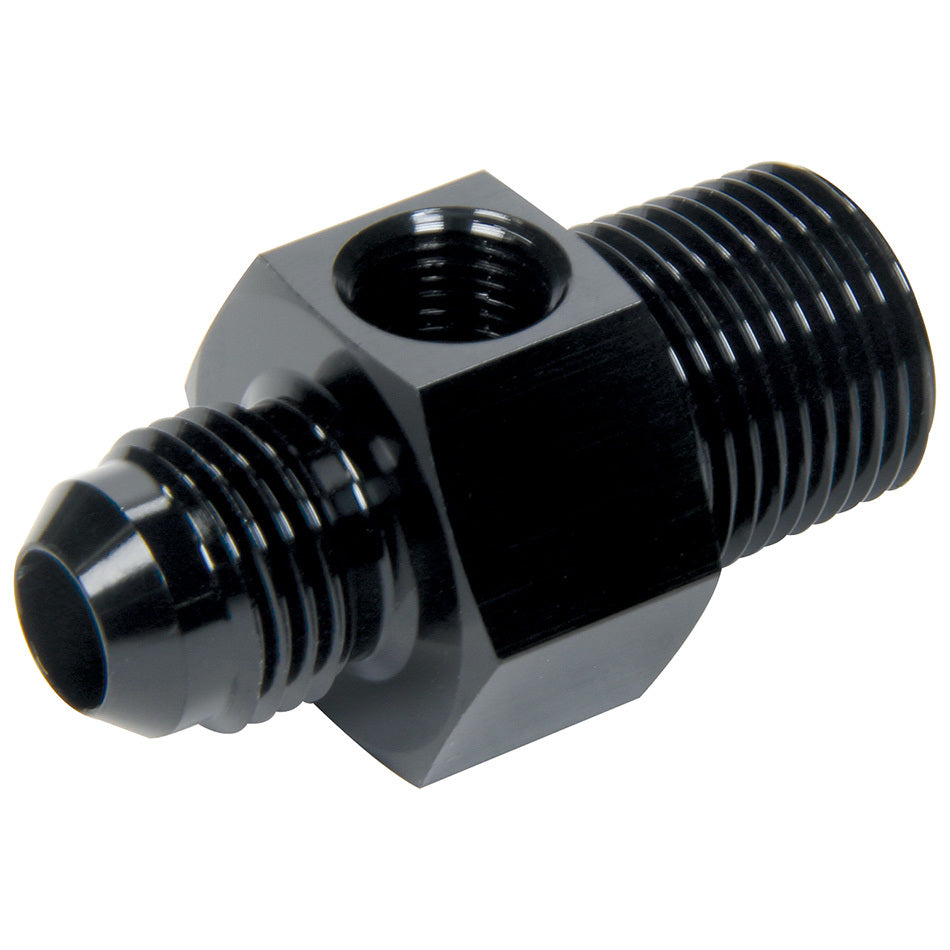 Gauge Adapter 3/8in NPT x -6 Male x 1/8in NPT AN-NPT Fittings and Components Allstar Performance