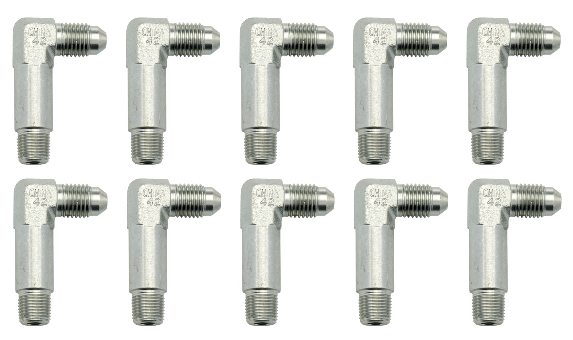 Adapter Fitting Tall -4 to 1/8 NPT 90 Deg 10p AN-NPT Fittings and Components Allstar Performance