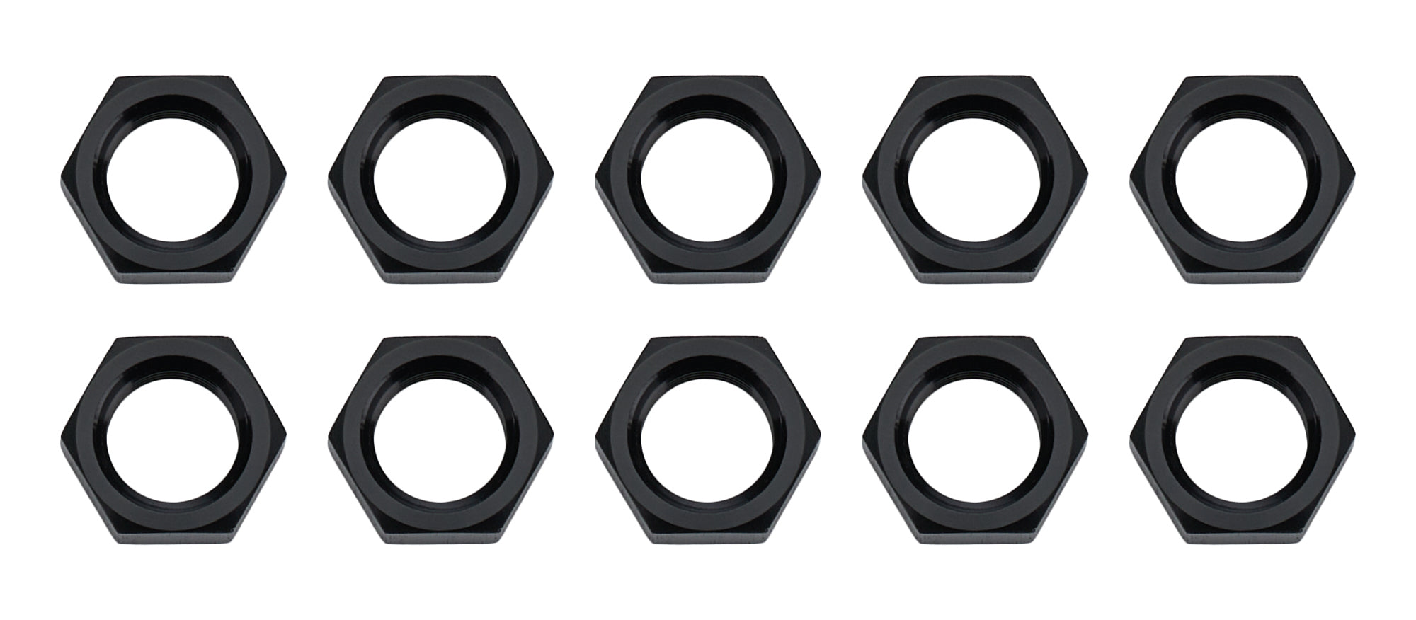 Bulkhead Nuts Black -3 Black 10pk Nuts Allstar Performance
