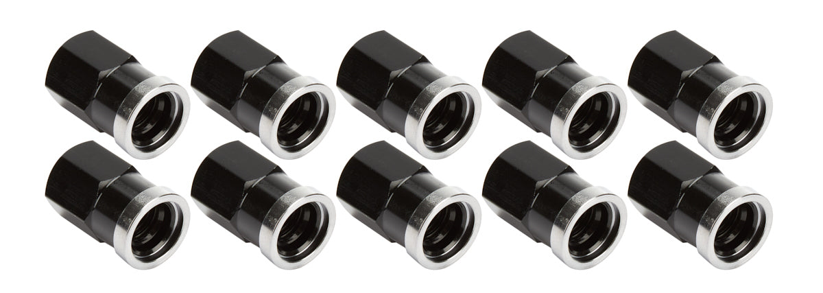 QC Cover Nuts Short Black 10pk Quick Change Fastener Kits Allstar Performance