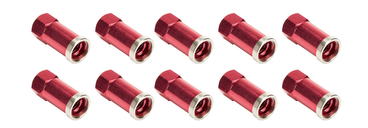 QC Cover Nuts Long Red 10pk Quick Change Fastener Kits Allstar Performance