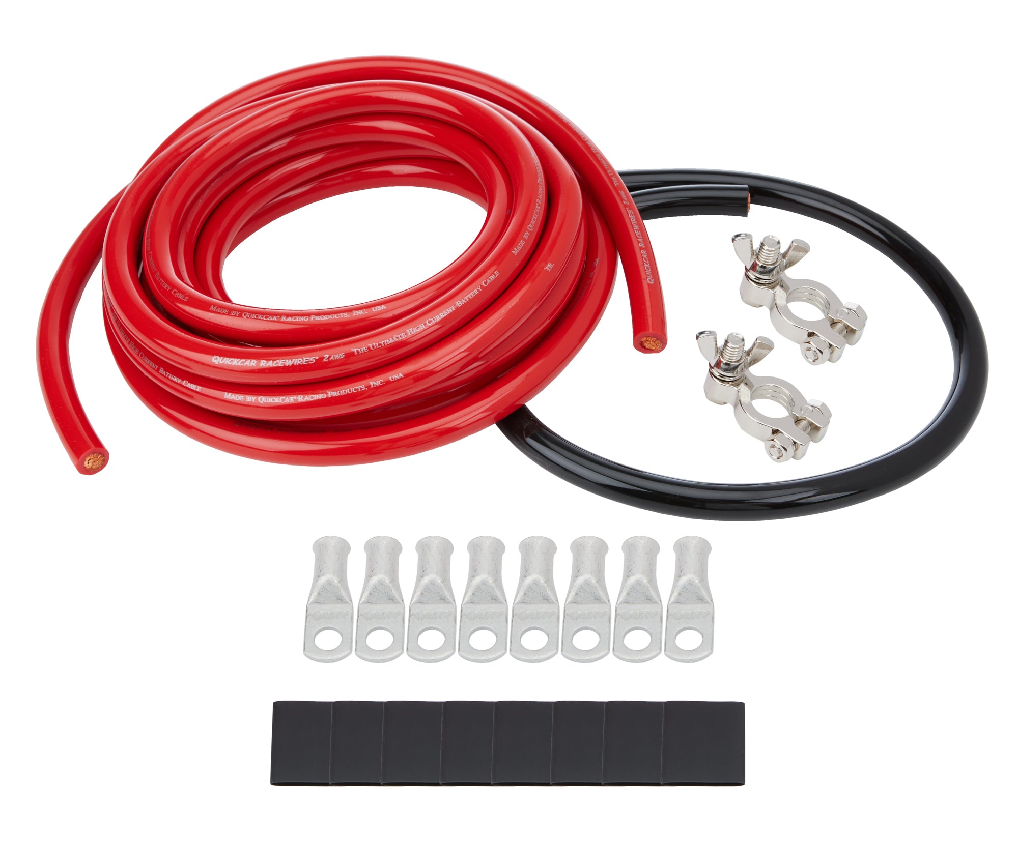 Battery Cable Kit 2 Ga. 1 Battery All Black Battery Cables Allstar Performance
