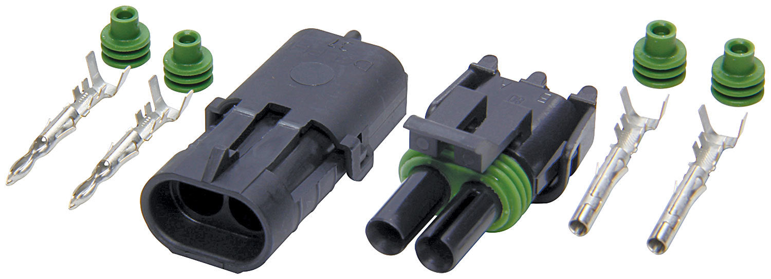 2-Wire Weather Pack Connector Kit Wiring Connectors and Terminals Allstar Performance