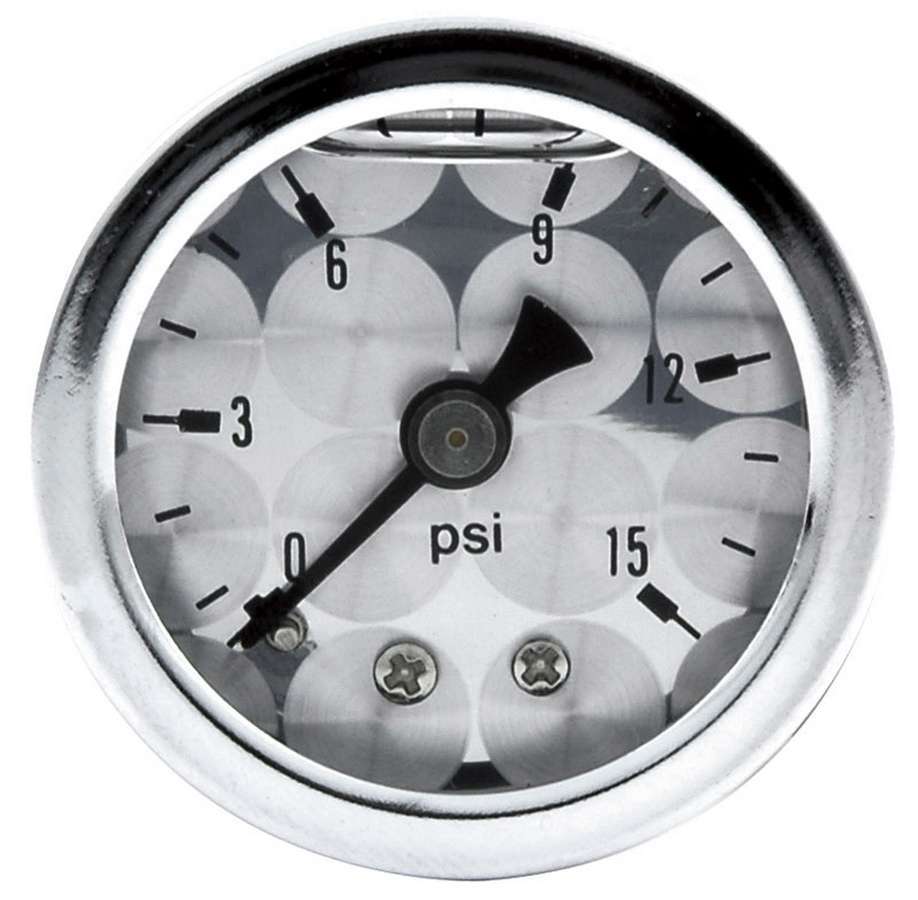 1.5in Gauge 0-15 PSI Turned Face Liq Filled.