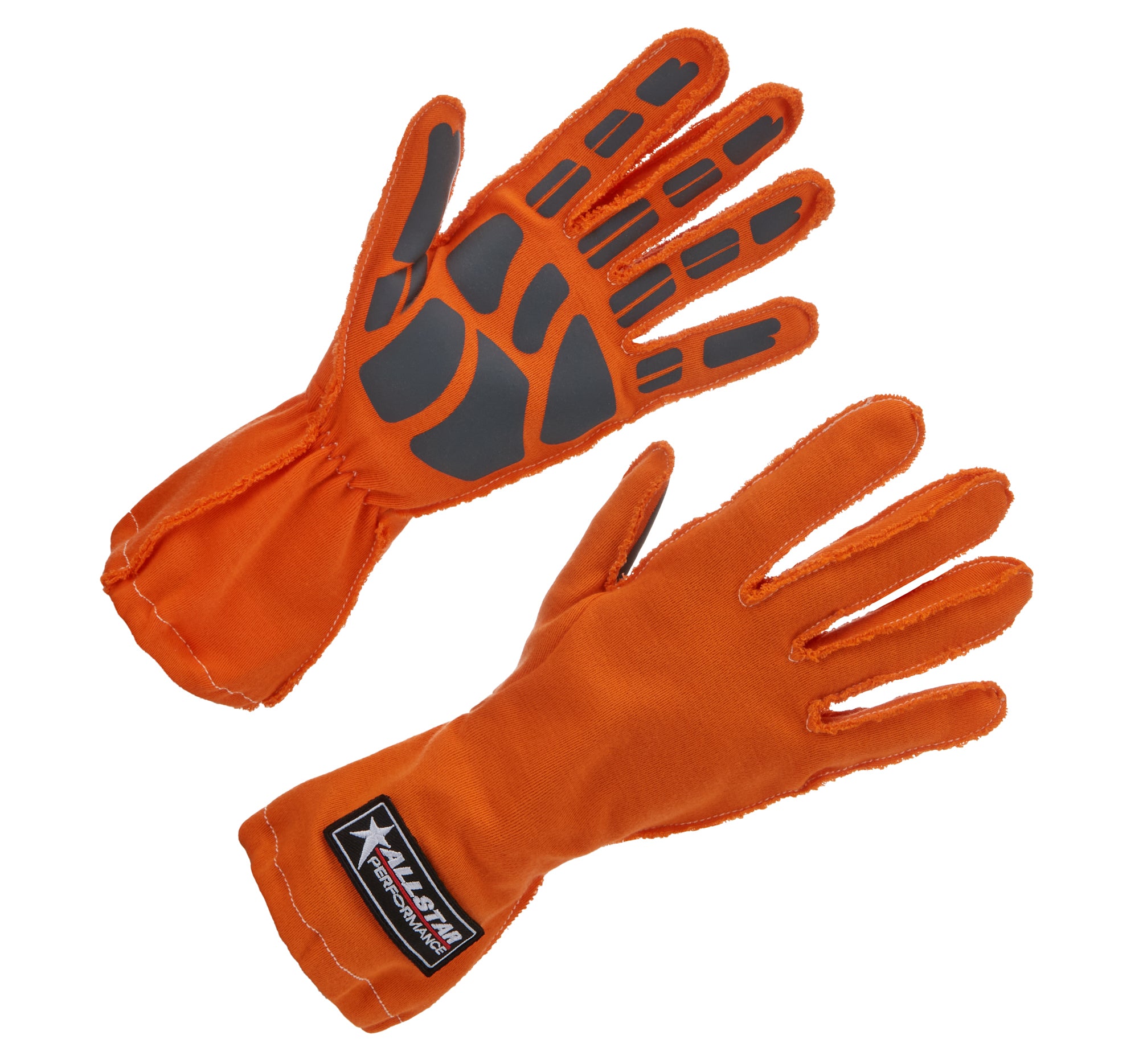 Driving Gloves Non-SFI Outseam S/L LG Orange Driving Gloves Allstar Performance