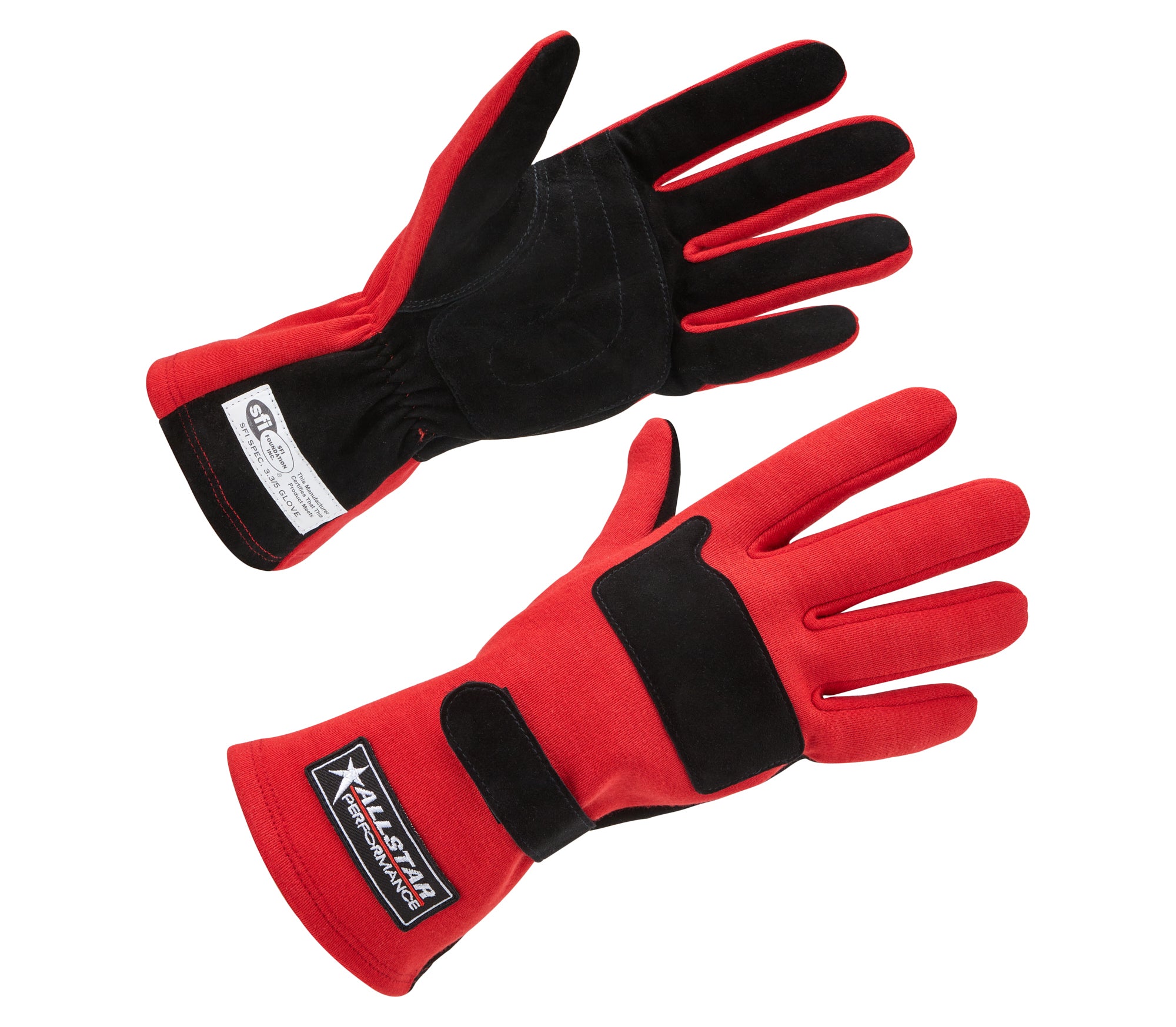 Driving Gloves SFI 3.3/5 D/L Red Medium Driving Gloves Allstar Performance