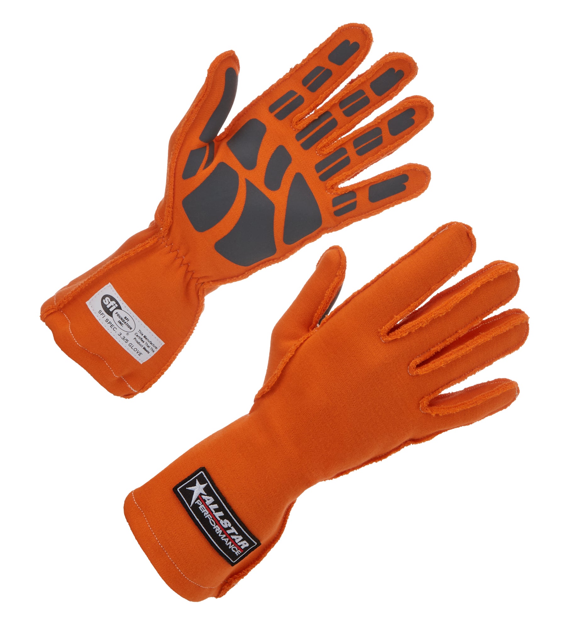 Driving Gloves SFI 3.3/5 Outseam D/L XL Orange Driving Gloves Allstar Performance