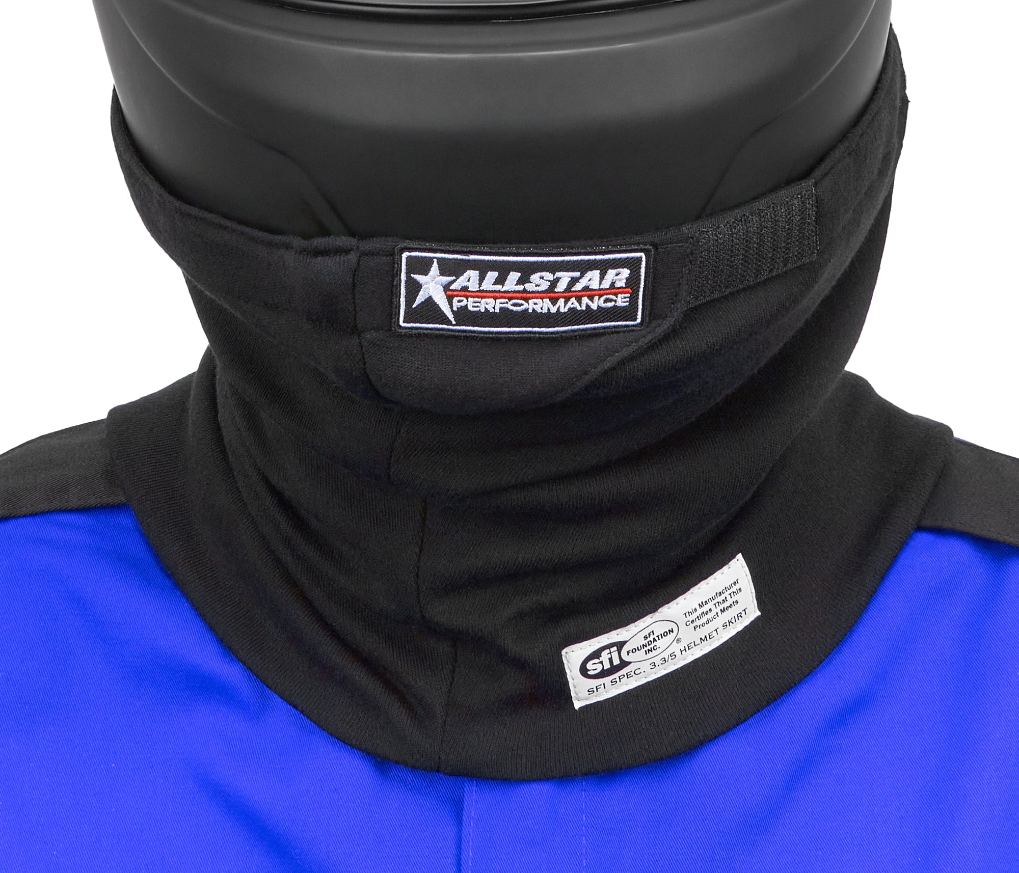 Helmet Skirt SFI 3.3/5 Multi Layer Black Helmet Skirts Allstar Performance