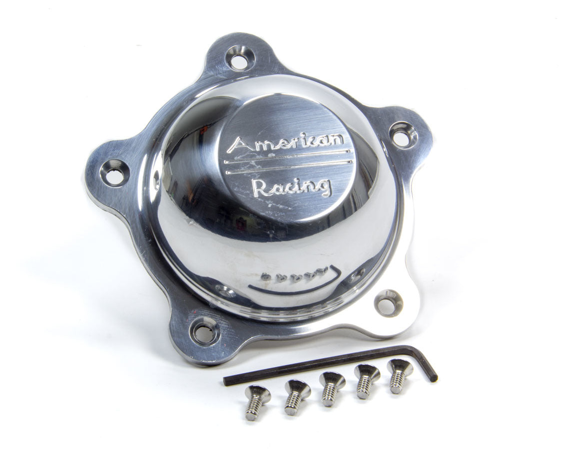 Short Polished Alum Center Cap w/Logo Each Wheel Center Caps and Hub Caps American Racing