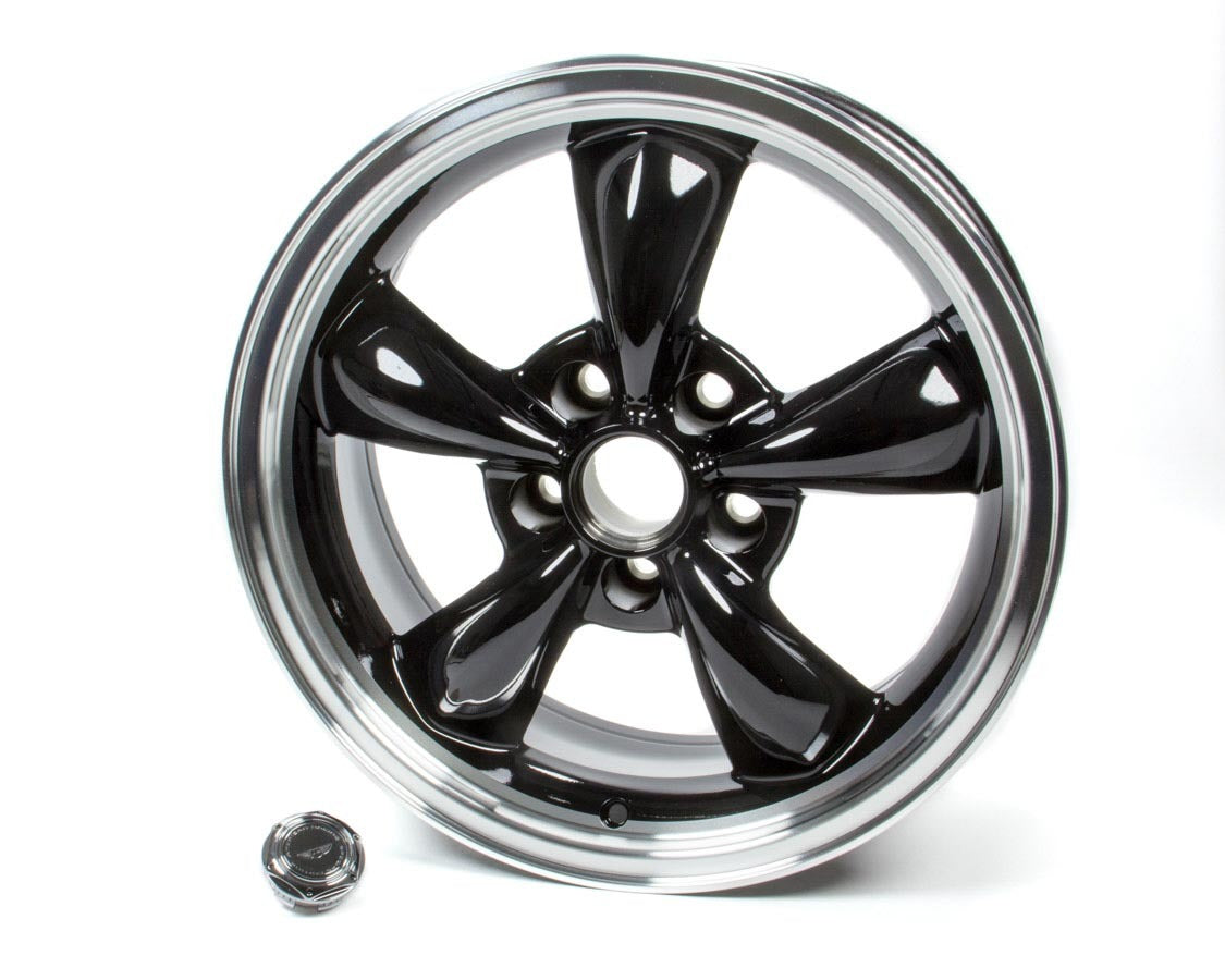 17x7 Torq Thrust M Wheel Gloss Black Machined Lip Wheels American Racing