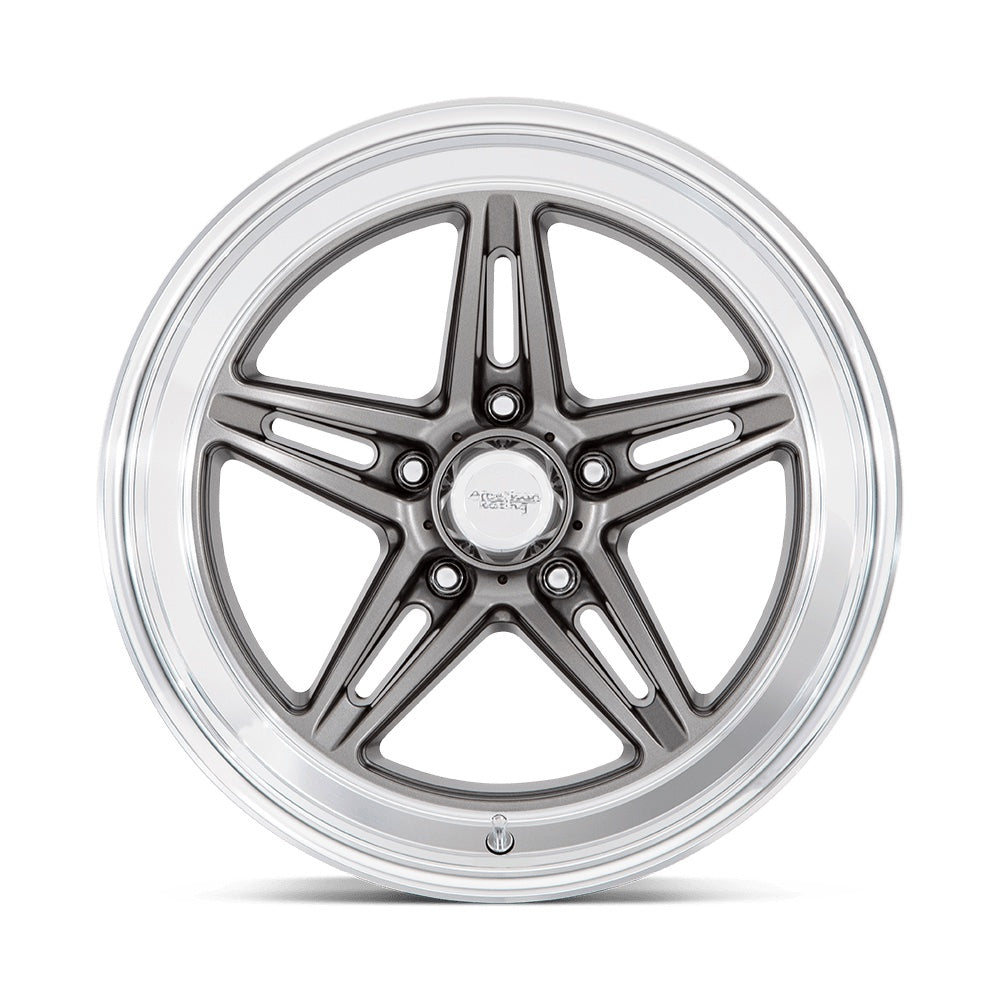 18x10 Goove Wheel 5x4.75 Bolt Circle Anthracite Wheels American Racing