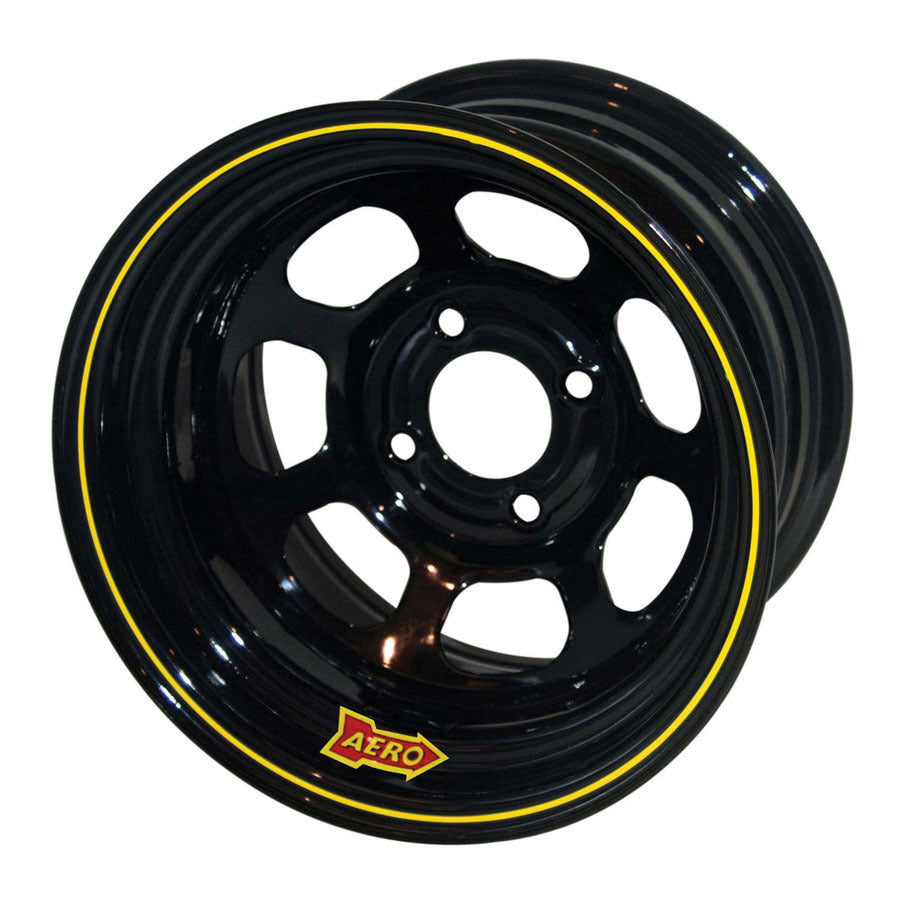 Wheel 13in x 8in 4x4.5in 1in BS Black Wheels Aero Race Wheels