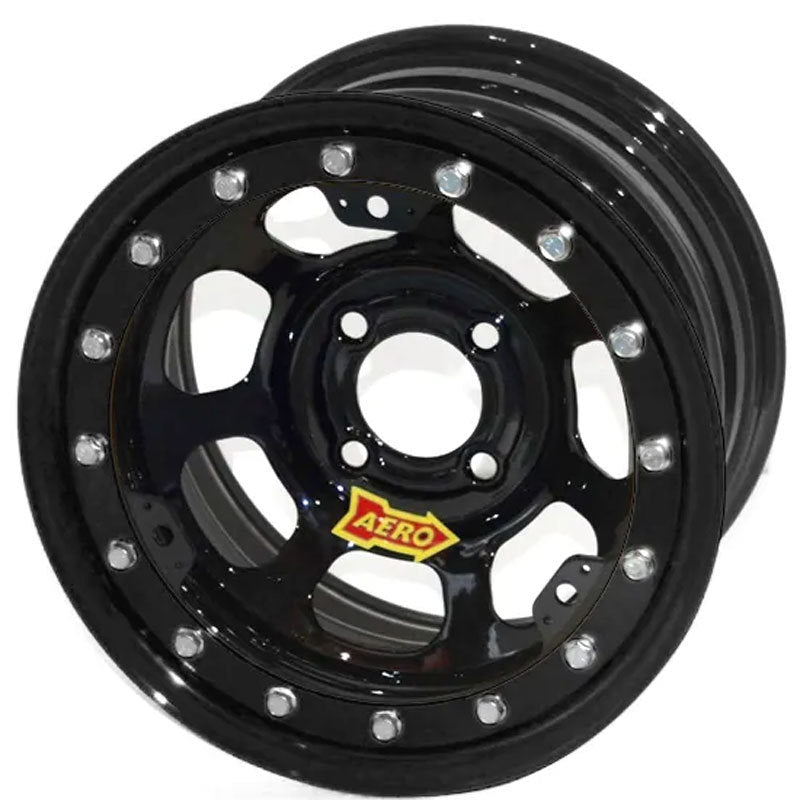 Wheel 13x7 2in 4.50in BC Black Light Weight Wheels Aero Race Wheels