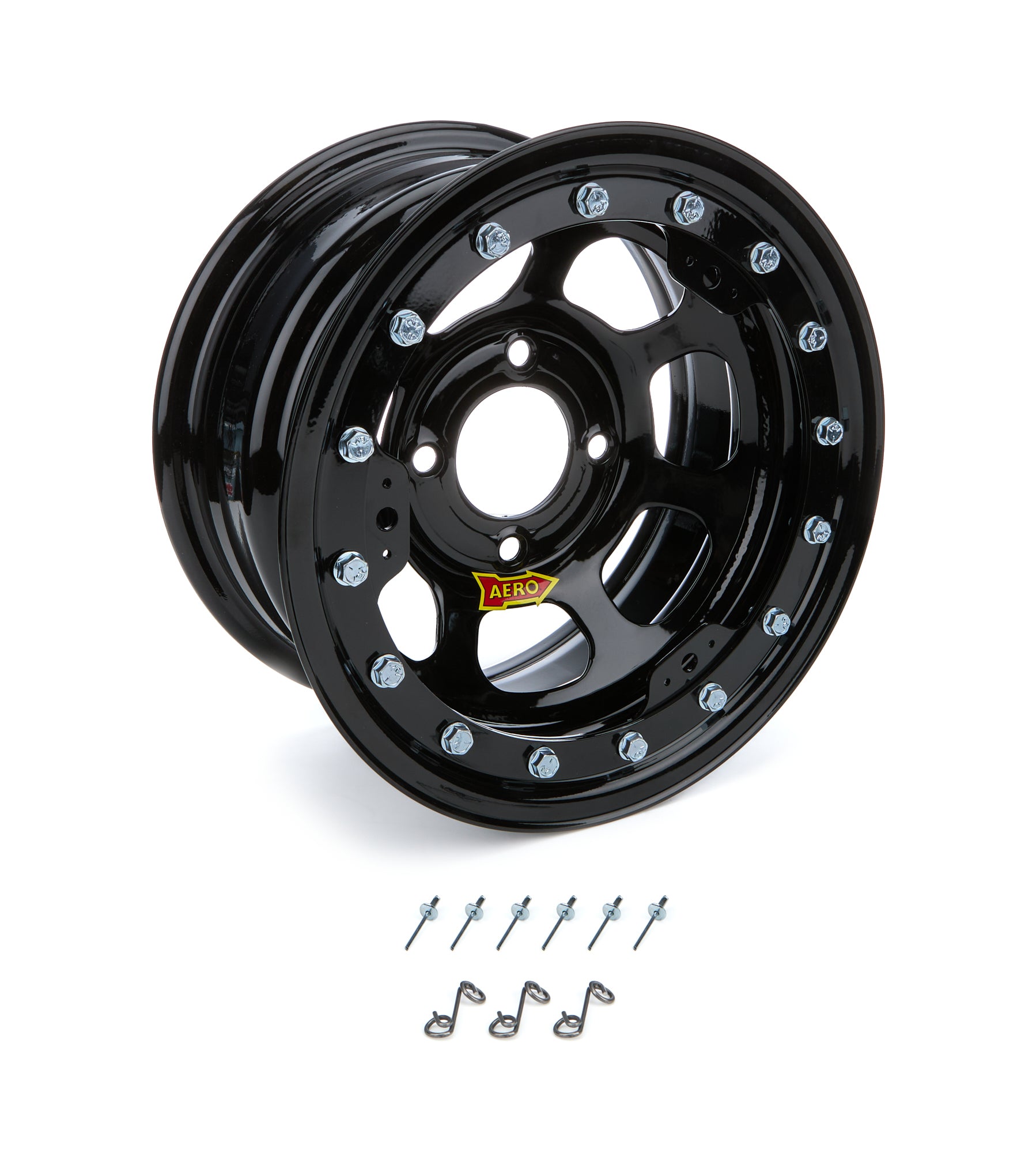 Wheel 13x7 3in 4.50in BC Black Wheels Aero Race Wheels