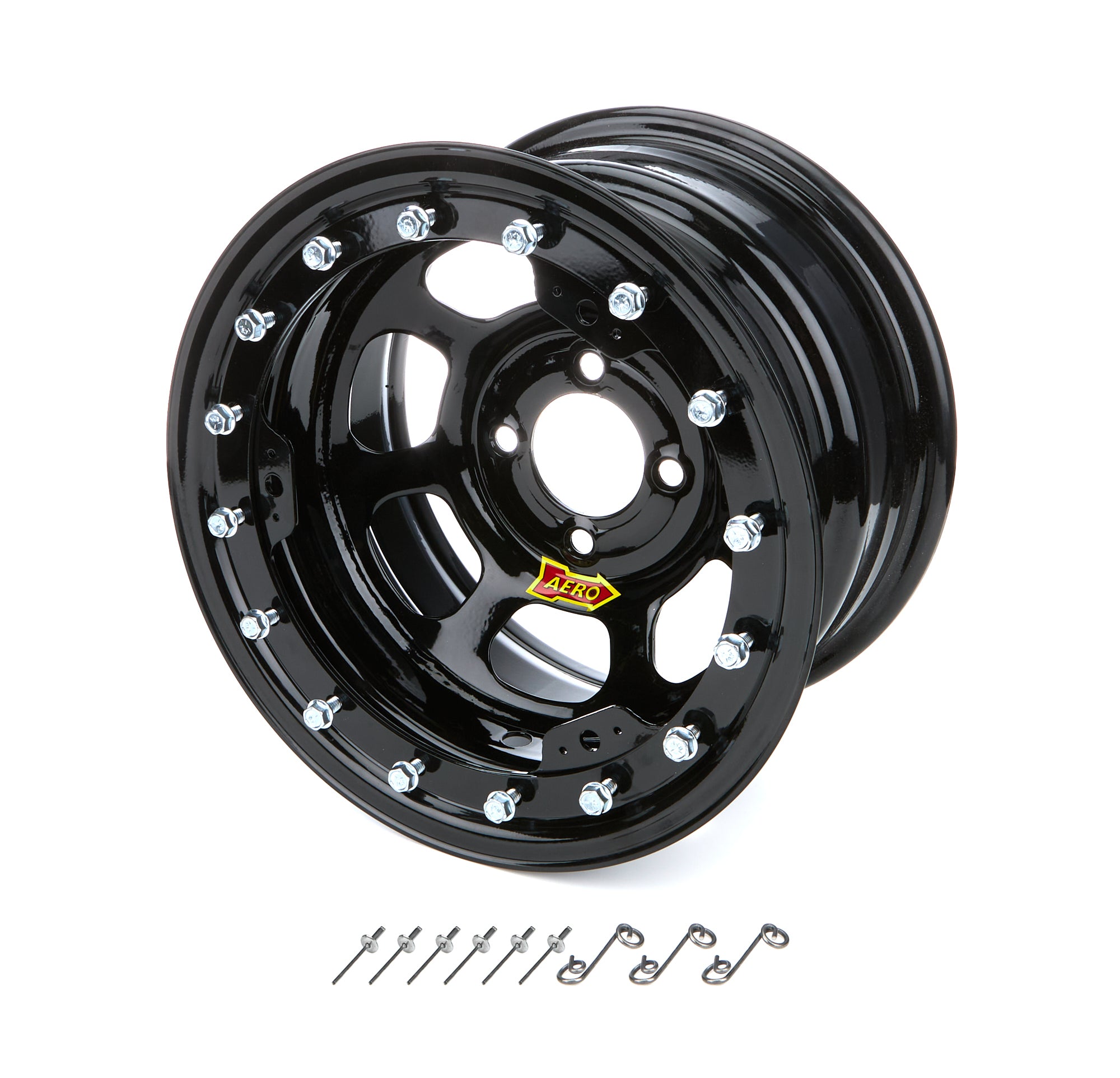 13x8 3in. 4.00 Black Beadlock Wheels Aero Race Wheels