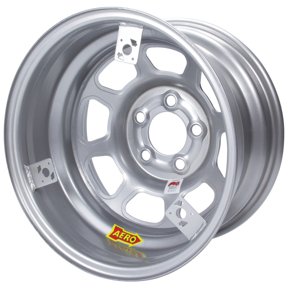 15x8 2in 5.00 Silver w/ 3 Tabs for Mudcover Wheels Aero Race Wheels