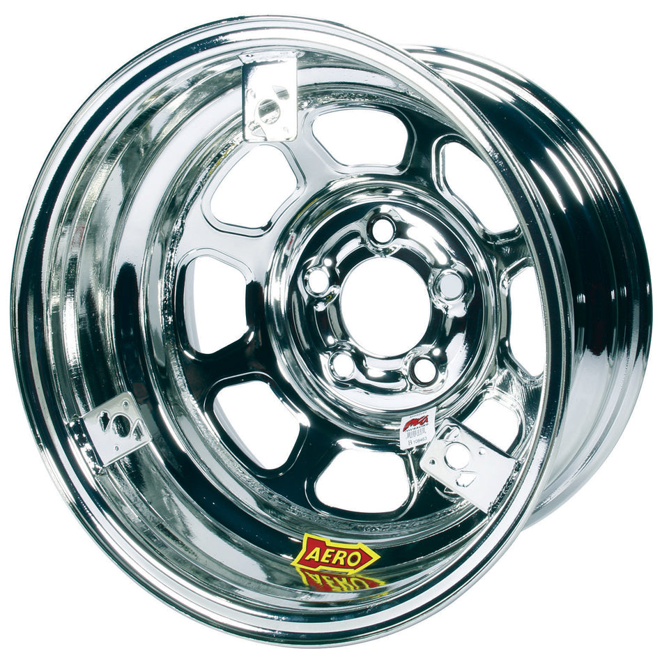 15X8 2in 5.00 Chrome w/ 3 Tabs for Mudcover Wheels Aero Race Wheels