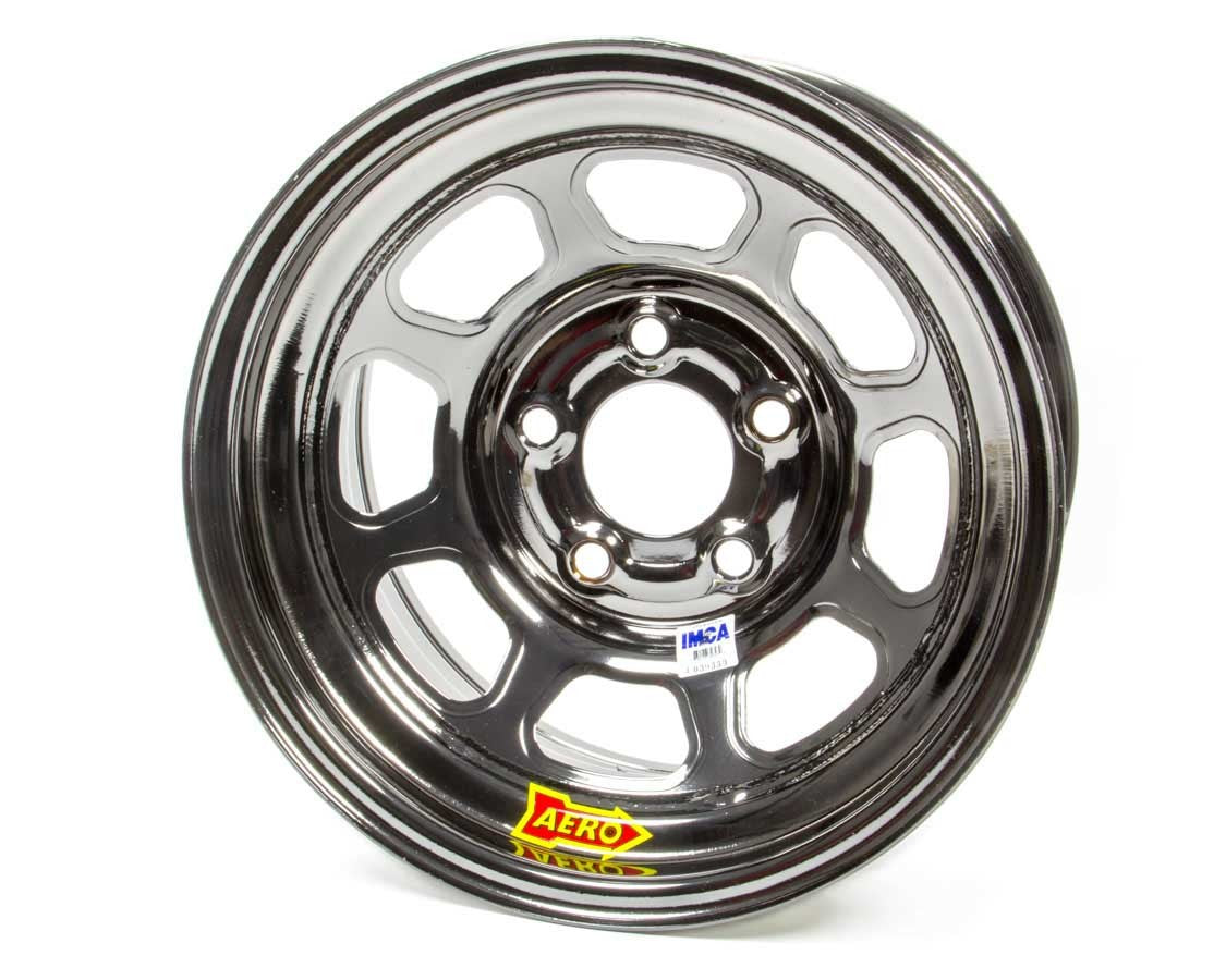15x8 4in 5.00 Black Chrome Wheels Aero Race Wheels