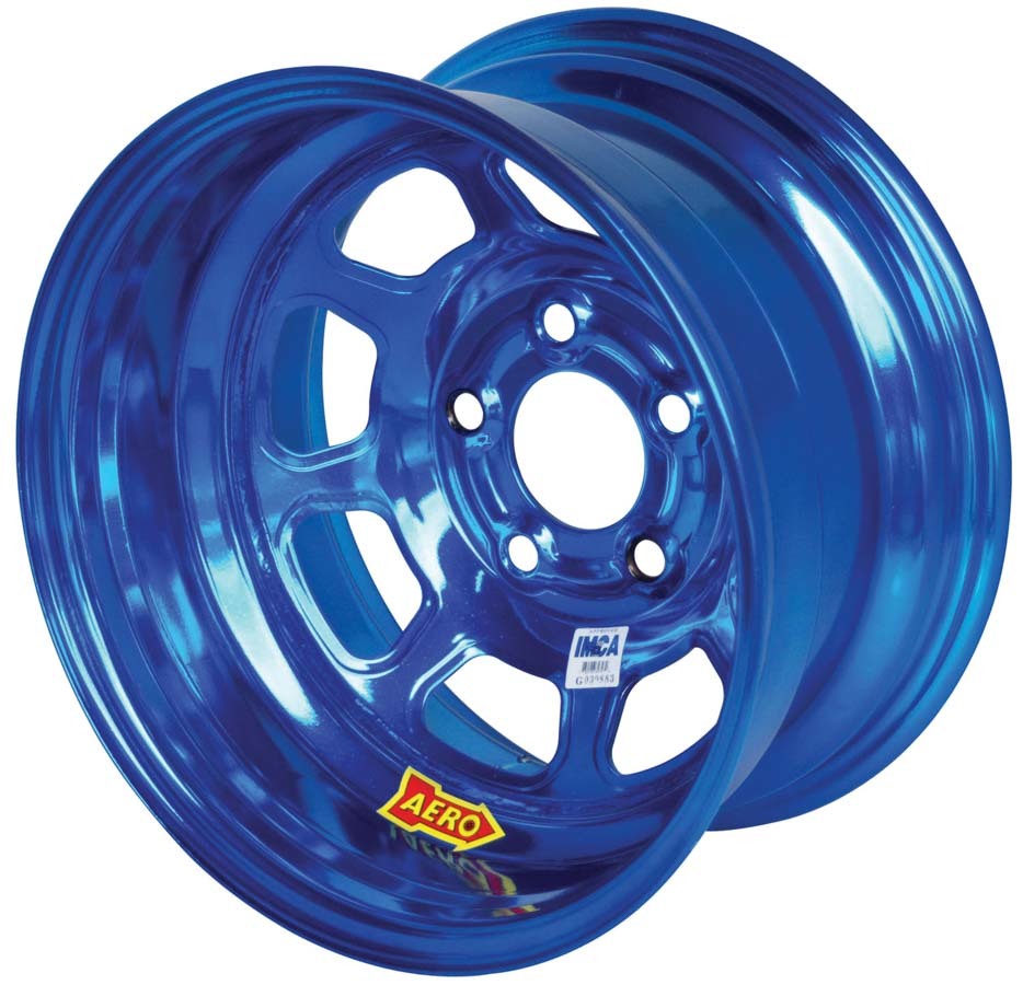 15x8 4in 5.00 Blue Chrome Wheels Aero Race Wheels