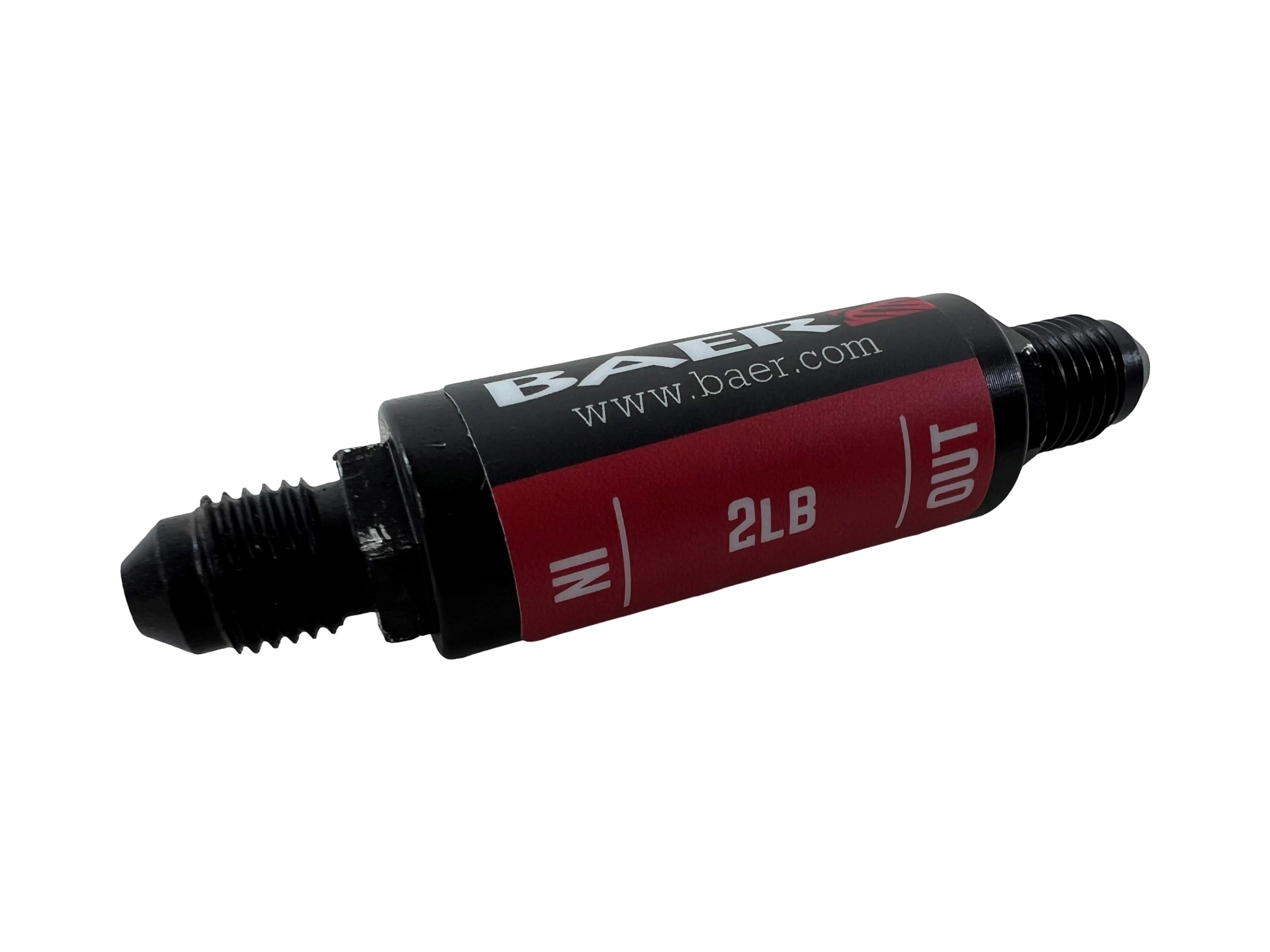 Residual Pressure Valve 2lb 3AN Male In/Out Residual Pressure Valves Baer Brake Systems