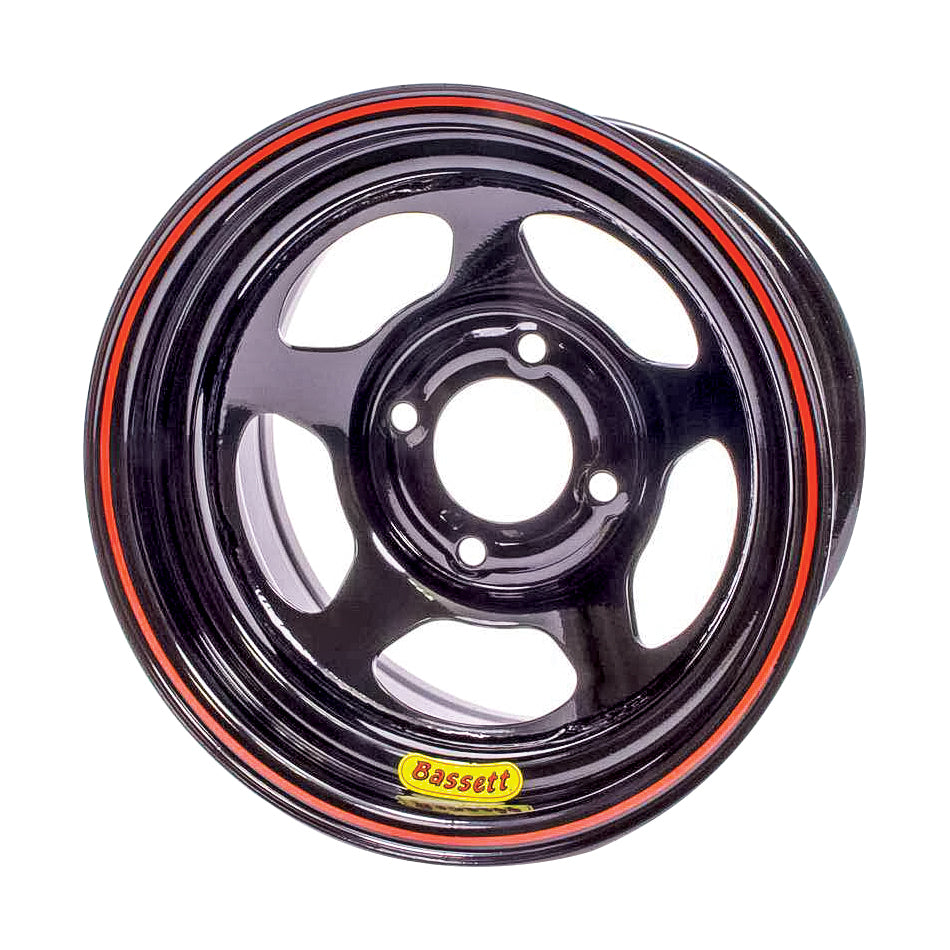 13x7 5x100mm 3in BS Inertia D-Hole Black Wheels Bassett