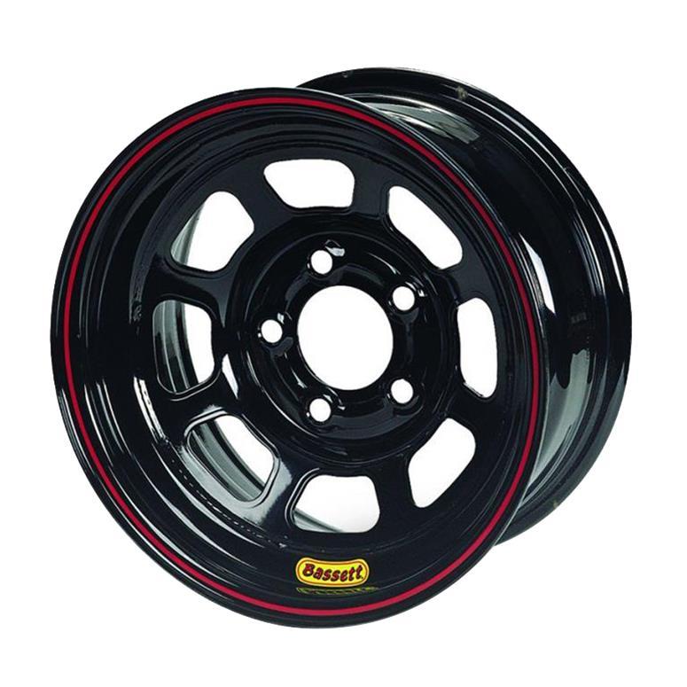 13X7 4X4.25 3IN B/S Beadlock Inertia Black Wheels Bassett