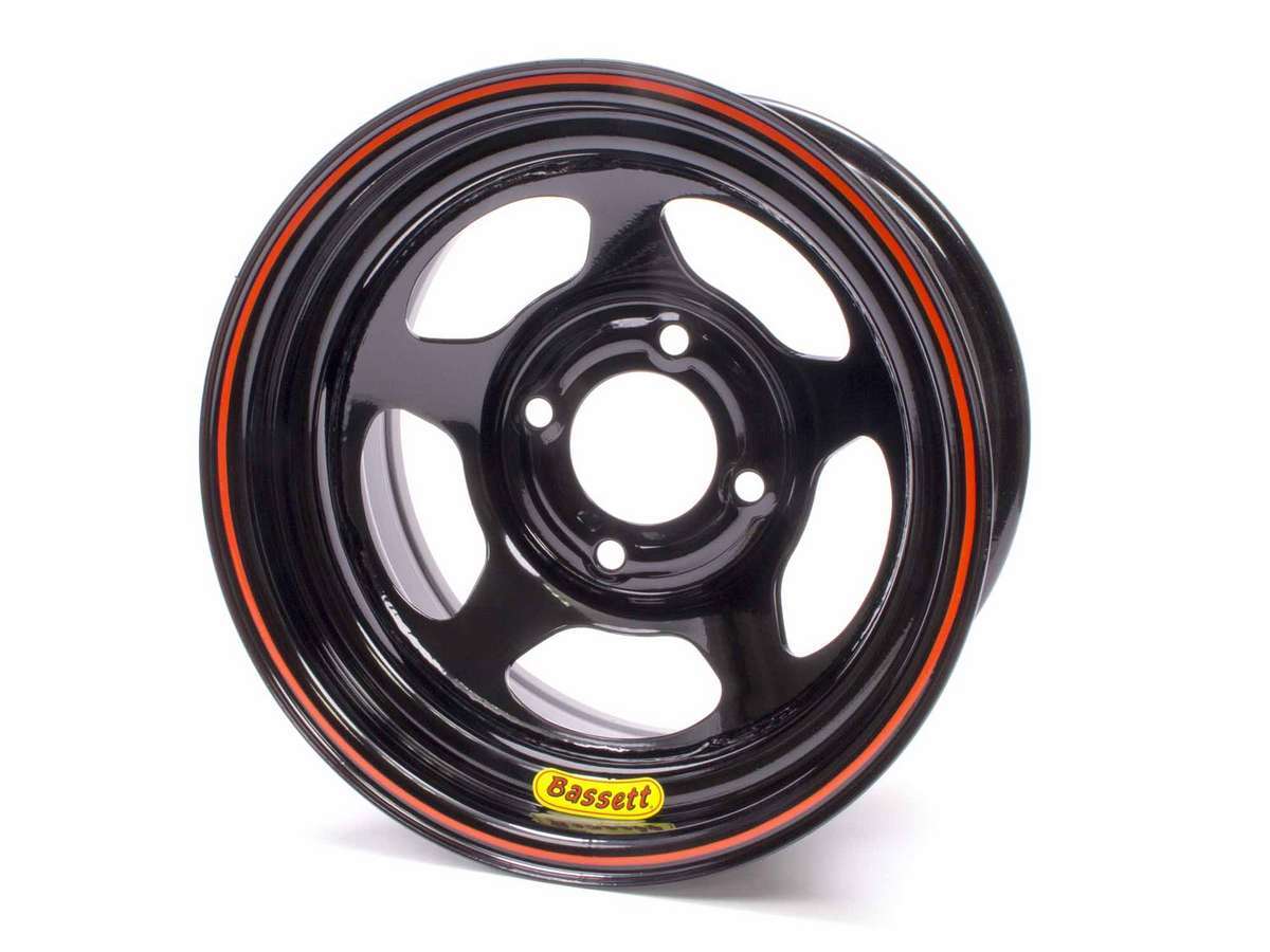 13x7 4.50in Black Rolled Wheels Bassett