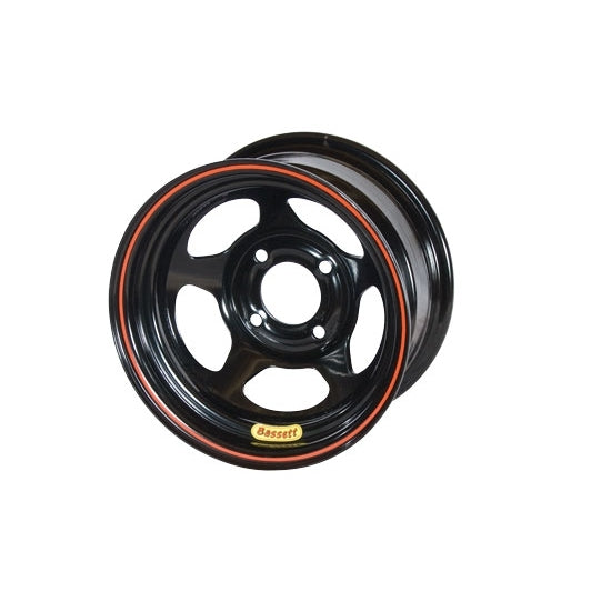13x8 4x100mm 3in BS Black Wheels Bassett