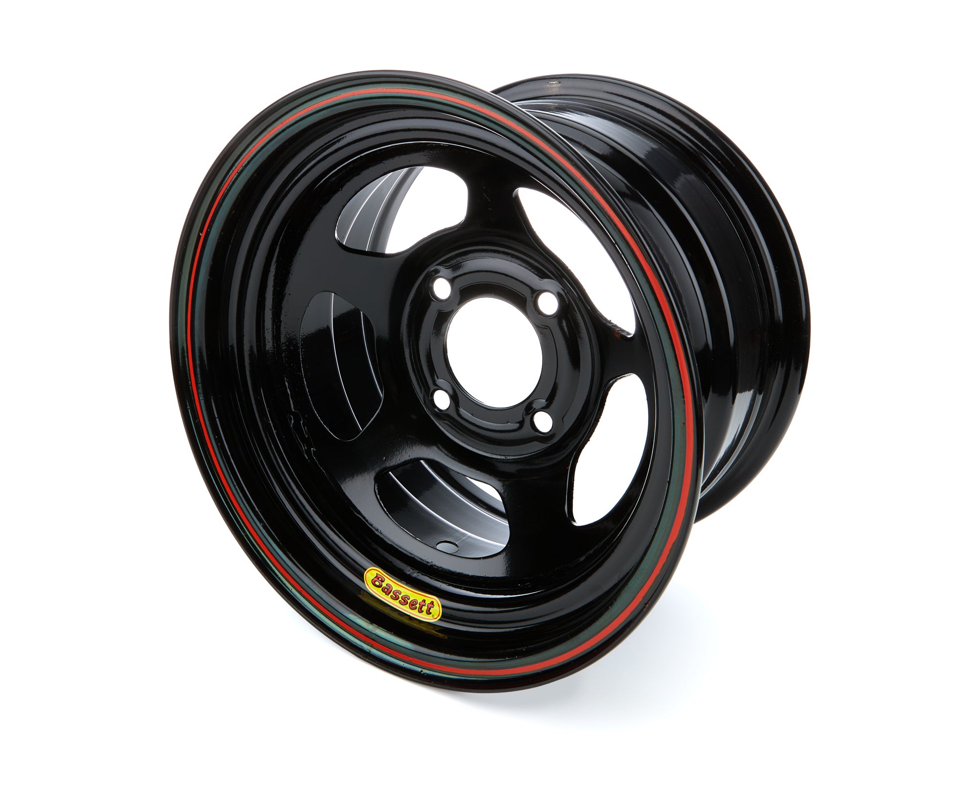 Wheel 13x8 4x4.5in 4in BS Black Wheels Bassett