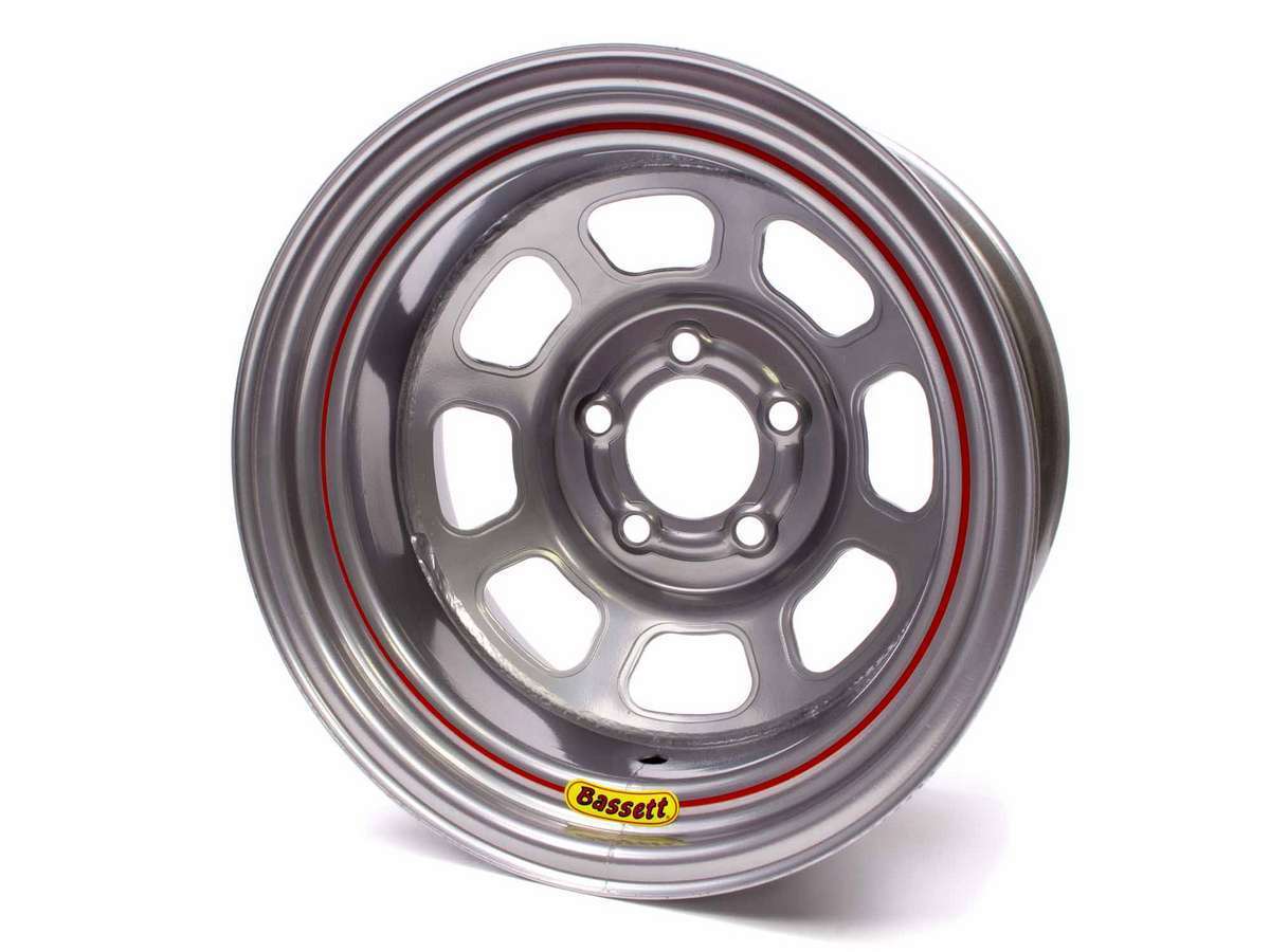 Wheel 14x7 D-Hole 5x 4.5in 3.75in BS Silver Wheels Bassett