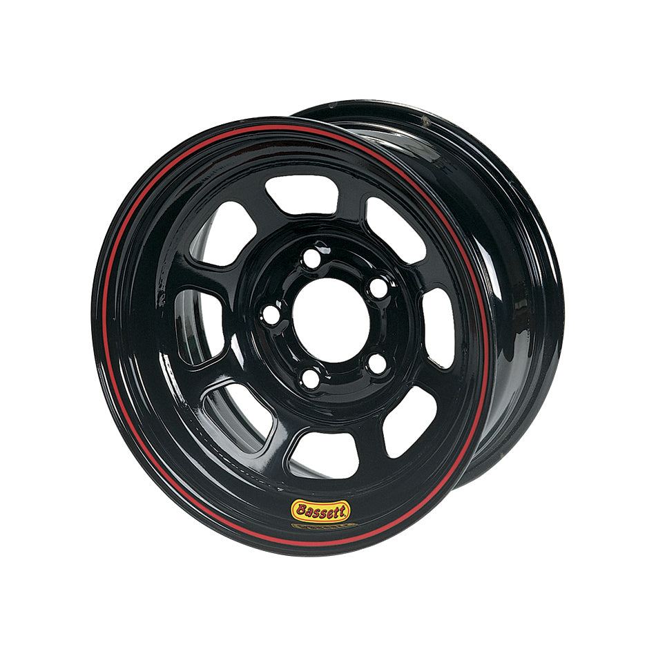 Wheel 14x7 D-Hole 5x 4.5in 3in BS Black Wheels Bassett