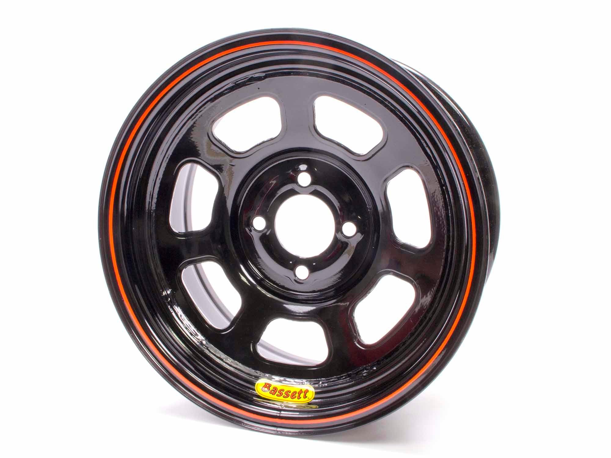 Wheel 14x7 D-Hole 4x100mm 2in Black Wheels Bassett