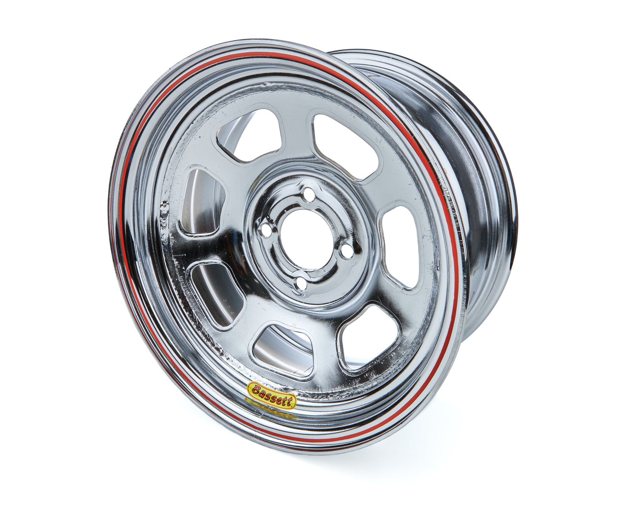 Wheel 14x7 D Hole 4x 100MM 4in Chrome Wheels Bassett