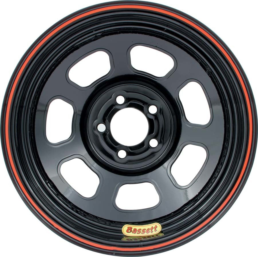 Wheel 14x7 D-Hole 5x100mm 2in BS Black Wheels Bassett