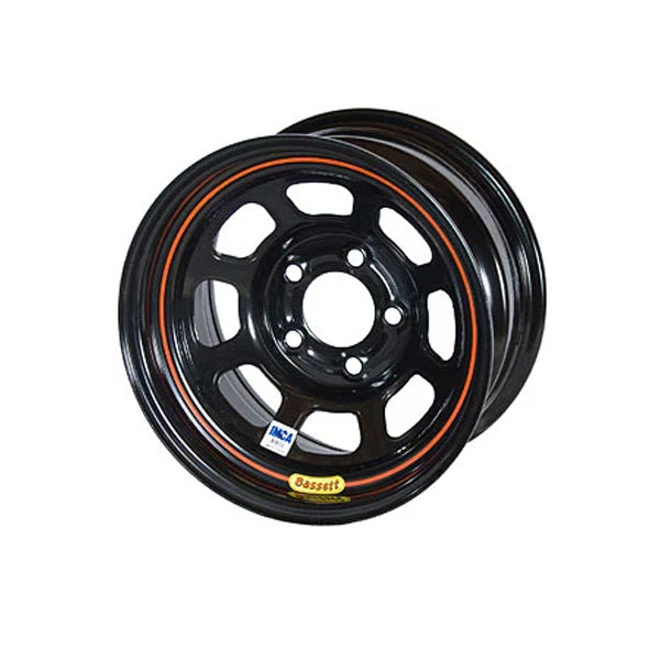 14x7 5x100mm 3in BS D-Hole Light Black Wheels Bassett