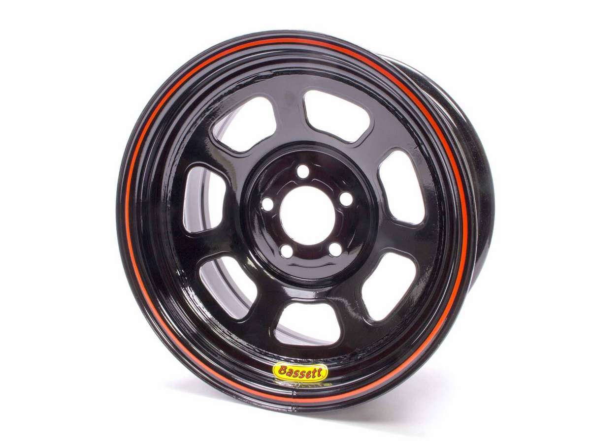 14x7 5x100mm 4in BS D-Hole Light Black Wheels Bassett