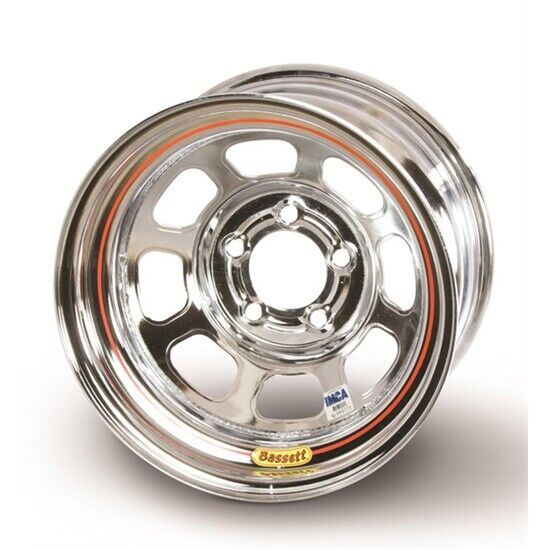Wheel 14x7 5x100mm 4in BS D-Hole Chrome Wheels Bassett