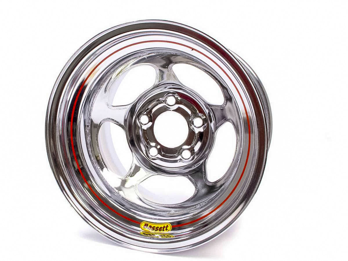 15x10 5x5 Chrome Inertia 2in BS w/Bead Bump Wheels Bassett