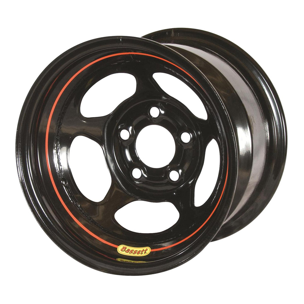 Wheel 15in x 10in 3in BS 5x5 Black Inertia Wheels Bassett