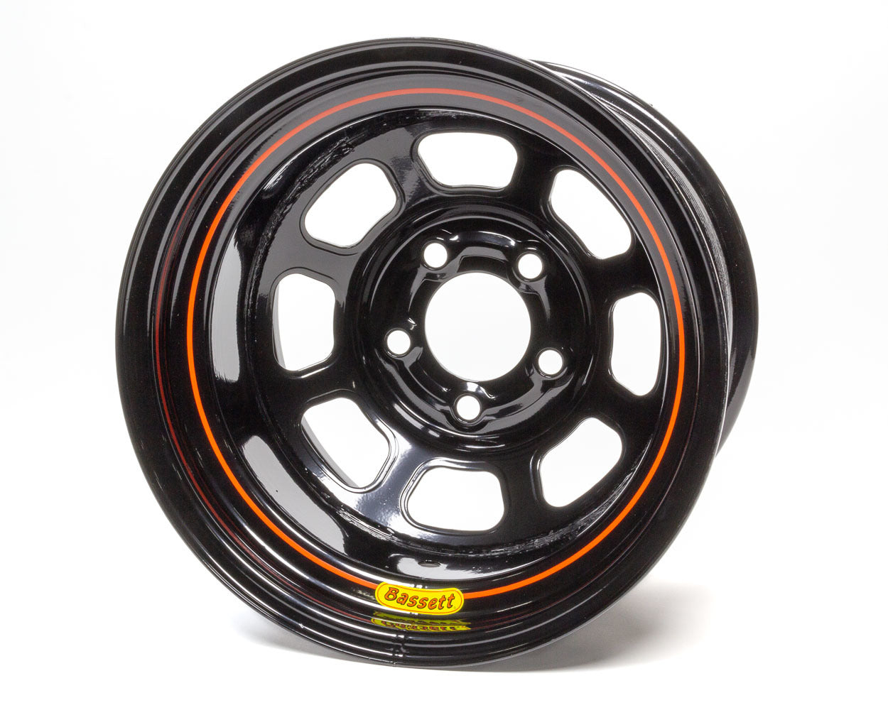 15x10 5x5 Beaded Black Spun Wheels Bassett