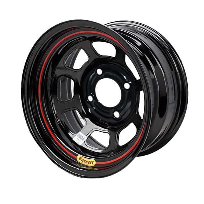 Wheel 15in x 7in 4x100mm Black Wheels Bassett