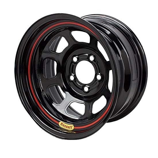 Wheel 15x7 D Hole 4 x 100mm 3.5in Black Wheels Bassett