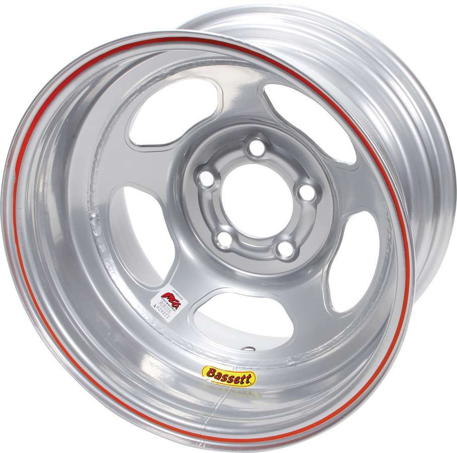 15x8 IMCA Silver Inertia 5x5 Wheels Bassett